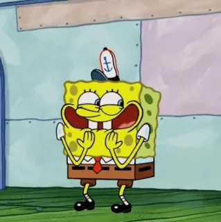 🍔 Spongebob Spongebob, dessin animé, personnage, nickelodeon, joyeux, drôle telegram sticker