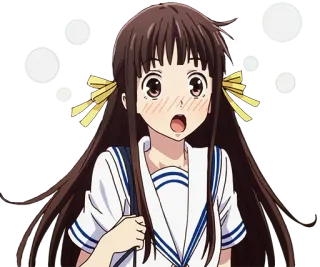 😯 Tohru Honda Fruits Basket Аниме, Милый, Школьная форма, Девушка, Тору Хонда, Fruits Basket telegram sticker