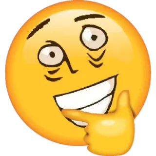 😁 emoji, twarz, uśmiechnięty, wskazujący telegram sticker
