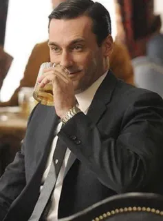 🤖 Don Draper Mad Men Mad Men, Don Draper, Mann im Anzug, Trinken, Werbung, Retro telegram sticker