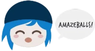 😄 AMAZEBALLS! divertido, fofo, expressão, incrível telegram sticker