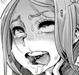 👅 anime, manga, face, sweat, ecchi whatsapp sticker