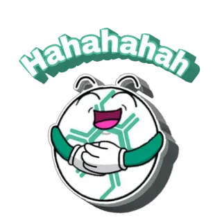 😂 Hahahahahah engraçado, rindo, haha, piada, feliz, desenho whatsapp sticker