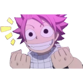 😬 Natsu Dragneel Fairy Tail Anime, Fairy Tail, Natsu, Natsu Dragneel, Animado, Cabelo rosa telegram sticker