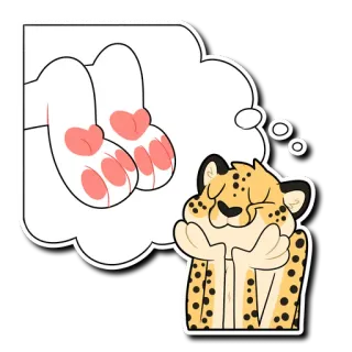 🐾 치타, 고양이, 꿈, 귀여운, 졸린, 동물 telegram sticker
