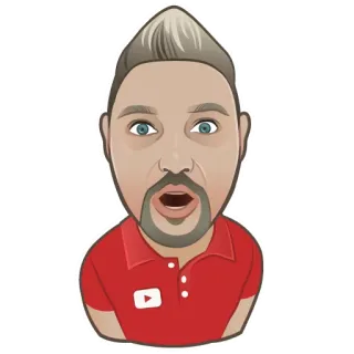😳 cartoon, persoon, man, YouTube, avatar telegram sticker
