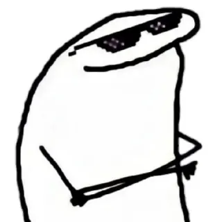 😎 Meme, Deal with it, Óculos de sol, Cool, Florkofcows whatsapp sticker