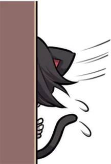 👀 Anime, Katze, Gucken, Süß, Verstecken telegram sticker