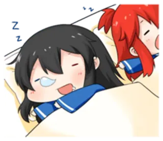 😴 anime, sleeping, cute, cartoon telegram sticker