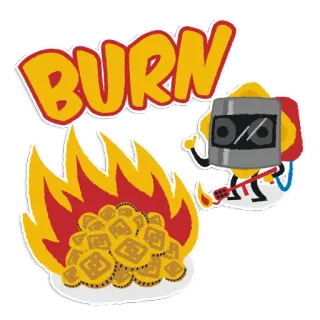 🔥 BURN fire, burning, helmet, cooking telegram sticker
