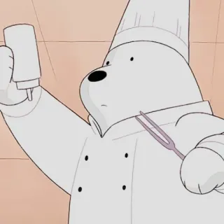 🐻‍❄️ Ice Bear We Bare Bears Cartoon, Bär, Koch, Kochen, We Bare Bears, Ice Bear telegram sticker