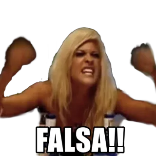 😡 FALSA!! kobieta, zła, blondynka, zirytowana, hiszpański, fałszywa, fałszywe telegram sticker