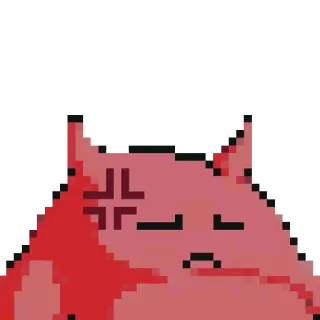 😡 wütend, rot, Pixelkunst, Dämon, Teufel, Monster telegram sticker