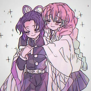🥺 Shinobu Kocho Demon Slayer 애니메이션, 만화, 귀여운, 팬아트, 우정, 귀멸의 칼날, 코쵸 시노부 whatsapp sticker