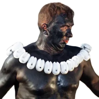 👀 tribal, ethnic, african, native, shell necklace telegram sticker