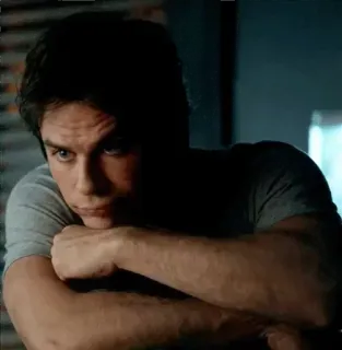 🖤 Damon Salvatore The Vampire Diaries vampir, acara tv, drama, supranatural, romantis telegram sticker