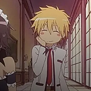 ▪️ Anime, Mangá, Fofo, Menino, Maid, Uniforme escolar telegram sticker