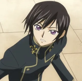 🥀 Lelouch Lamperouge Code Geass Anime, Personaggio, Lelouch, Code Geass, Uniforme scolastica whatsapp sticker