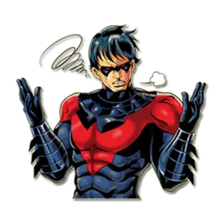 💭 Nightwing スーパーヒーロー, DCコミックス, コミック, アニメ, ナイトウィング telegram sticker
