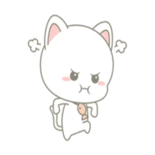 😠 cat, angry, fish, cartoon, cute, sticker telegram sticker