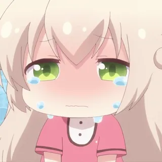 😭 泣く, アニメ, かわいい, 悲しい, 感情的, 涙 whatsapp sticker