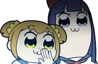 👀 Pipimi and Popuko Pop Team Epic Anime, Cartoon, Lustig, Meme, Pop Team Epic, Pipimi, Popuko telegram sticker