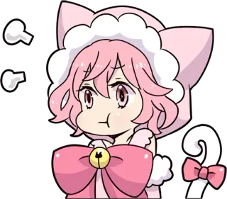 😤 Anime, Kucing, Kawaii, Lucu, Merah Muda, Kartun, Karakter, Binatang telegram sticker