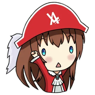 👍 Chibi, Anime, Pirata, Desenho animado, Ilustração whatsapp sticker