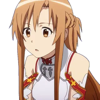 😨 Asuna Yuuki Sword Art Online anime, character, female, sword art online, asuna, yuuki, sticker, manga telegram sticker