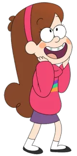 😍 Mabel Pines Gravity Falls dessin animé, animé, Mabel, Pines, Gravity Falls, personnage, série télé telegram sticker