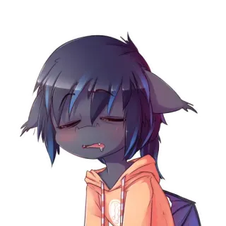 😴 Anime, Cartoon, müde, erschöpft, Kawaii, süß, digitale Kunst telegram sticker