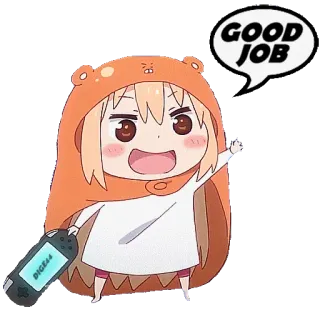 ⚒ GOOD JOB animé, dessin animé, mignon, bien joué whatsapp sticker