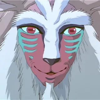 🙂 Forest Spirit Princess Mononoke Anime, Studio Ghibli, Natur, Waldgeist, Hirschgott whatsapp sticker