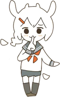 🤐 cute, cartoon, chibi, anime, school uniform, character whatsapp sticker
