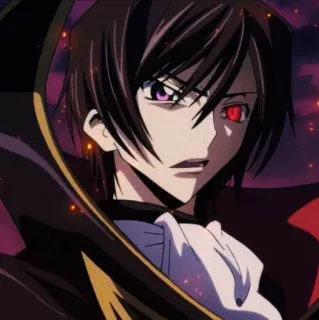 🎭 Lelouch Lamperouge Code Geass アニメ, コードギアス, ルルーシュ, ルルーシュ・ランペルージ, ゼロ, アニメ 男の子, 漫画, キャラクター whatsapp sticker