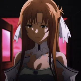 😞 Asuna Yuuki Sword Art Online Anime, Postać, Asuna Yuuki, Sword Art Online telegram sticker