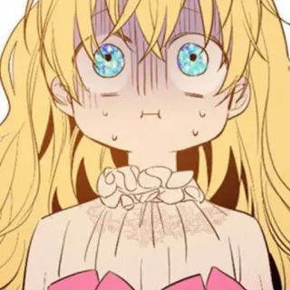 👑 Anime, Fille, Expression, Mignon, Dessin animé telegram sticker