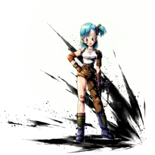 😍 Bulma Dragon Ball Bulma, Dragon Ball, Anime, Manga, weiblich, Waffe telegram sticker