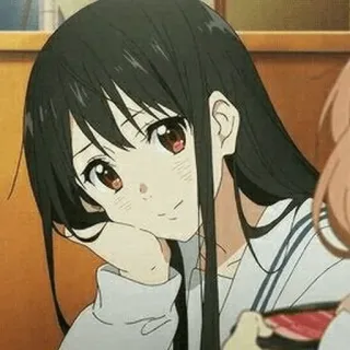 🖤 Anime, Mädchen, Porträt, Cartoon, Illustration telegram sticker