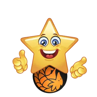 🤣 星星, 表情符号, 篮球, 点赞, 角色, 快乐 telegram sticker