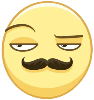 😏 Emoji, Sorrisetto, Baffi, Espressione facciale whatsapp sticker