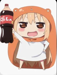 🤘 COLA Anime, Cola, Napój, Kreskówka, Słodkie, Postać telegram sticker