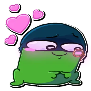 🥰 стикер, эмодзи, мультик, милый, любовь, сердечки telegram sticker