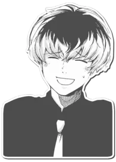 😅 Anime, Manga, Sonrisa, Feliz, Chico telegram sticker