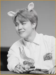 ⚜ Jimin kpop, jimin, bts, hasenohren, idol, asiatisch, männlich, sänger telegram sticker