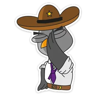 🤦‍♀️ sceriffo, uccello, cartone animato, cowboy, cappello, aquila telegram sticker