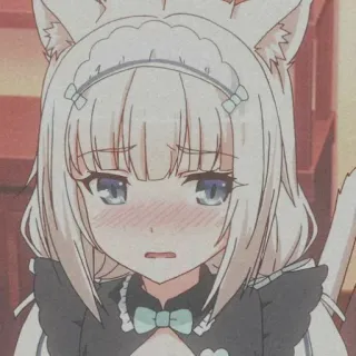 💖 Anime, Neko, Maid, Kawaii, Mignon telegram sticker