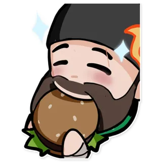 😋 comiendo, comida, hamburguesa, personaje, chibi telegram sticker