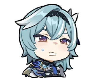 😠 Eula Genshin Impact anime, character, video game, eula, genshin impact, embarrassed telegram sticker