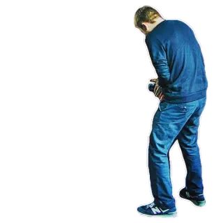🚶 homem, jeans, tênis, azul, pessoa, roupa casual telegram sticker
